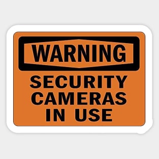 Warning Security Cameras Sign Sticker